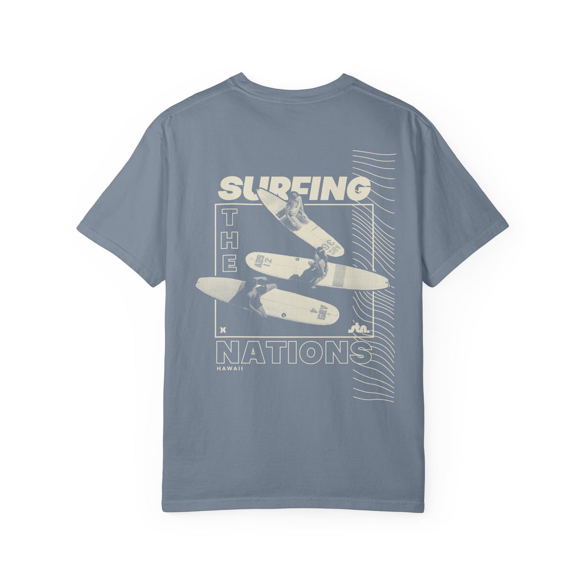 "Live Outside the Box" Retro Surf Graphic T-Shirt