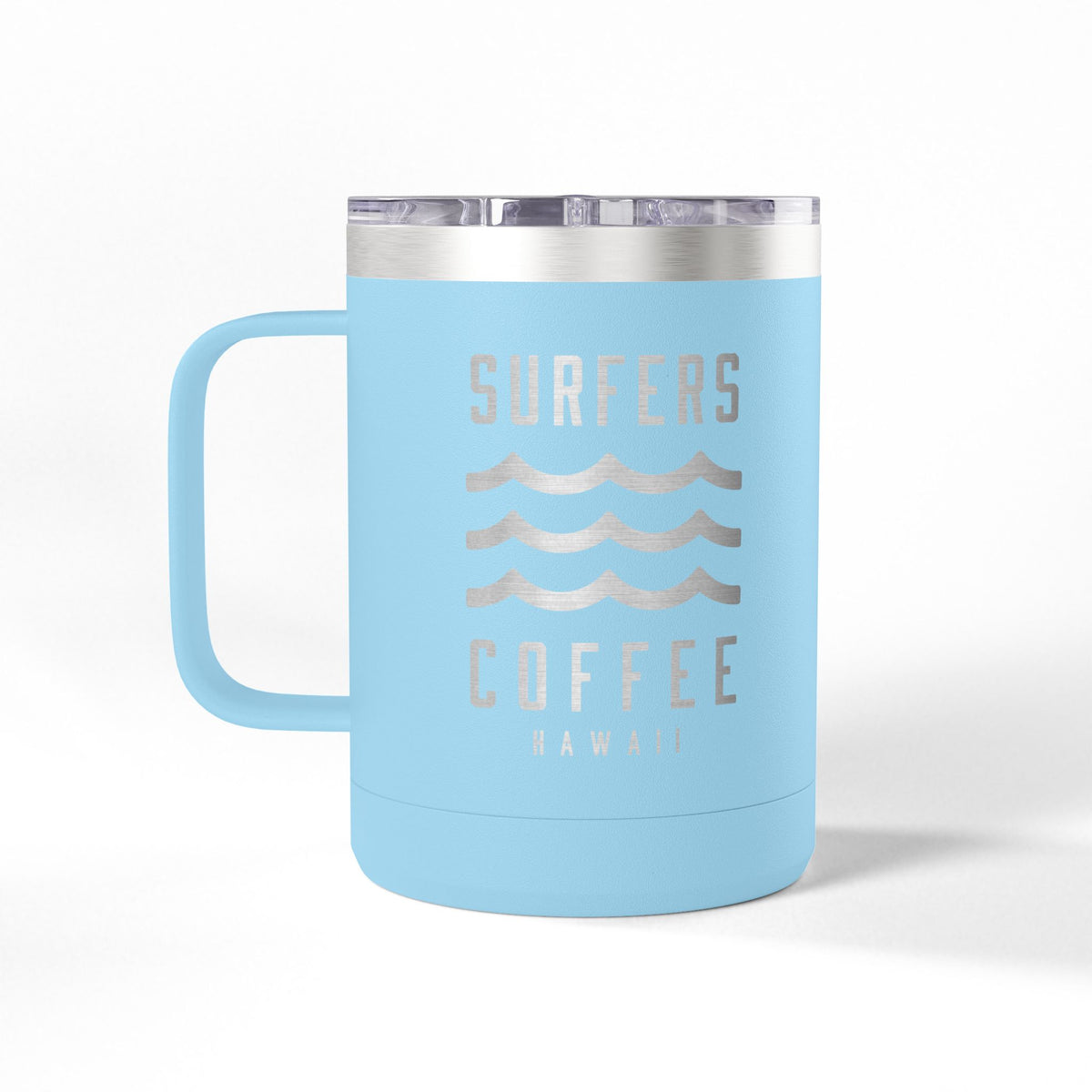 Surfers Coffee Tumbler 15oz — Hawaiian Wave Insulated Travel Mug