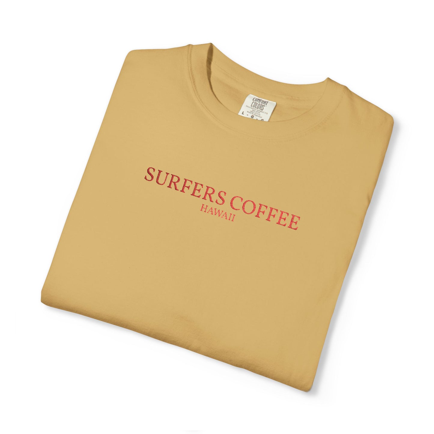 Surfers Coffee Embroidery T-Shirt