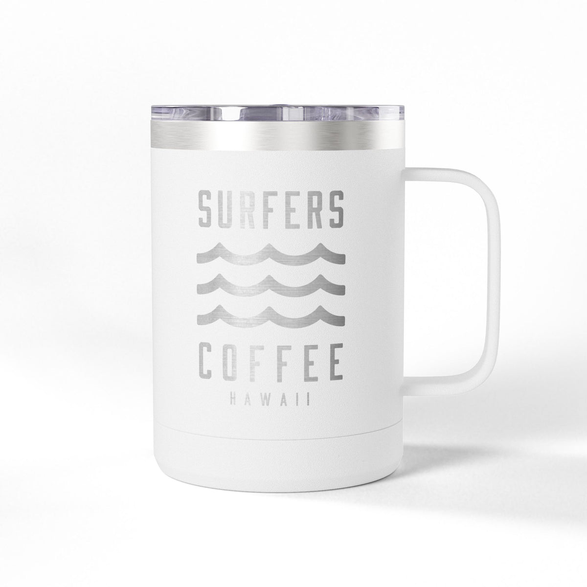 Surfers Coffee Tumbler 15oz — Hawaiian Wave Insulated Travel Mug