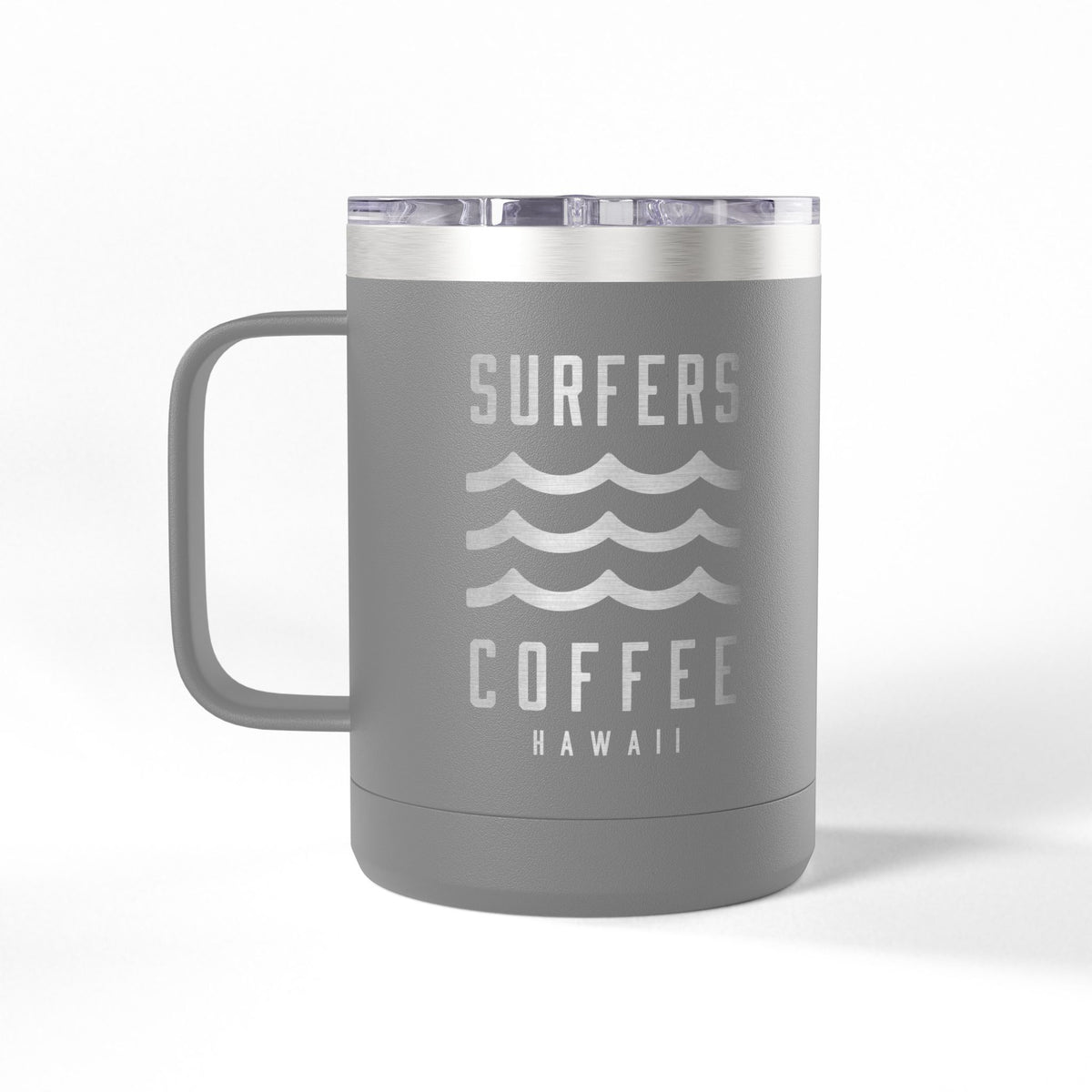 Surfers Coffee Tumbler 15oz — Hawaiian Wave Insulated Travel Mug