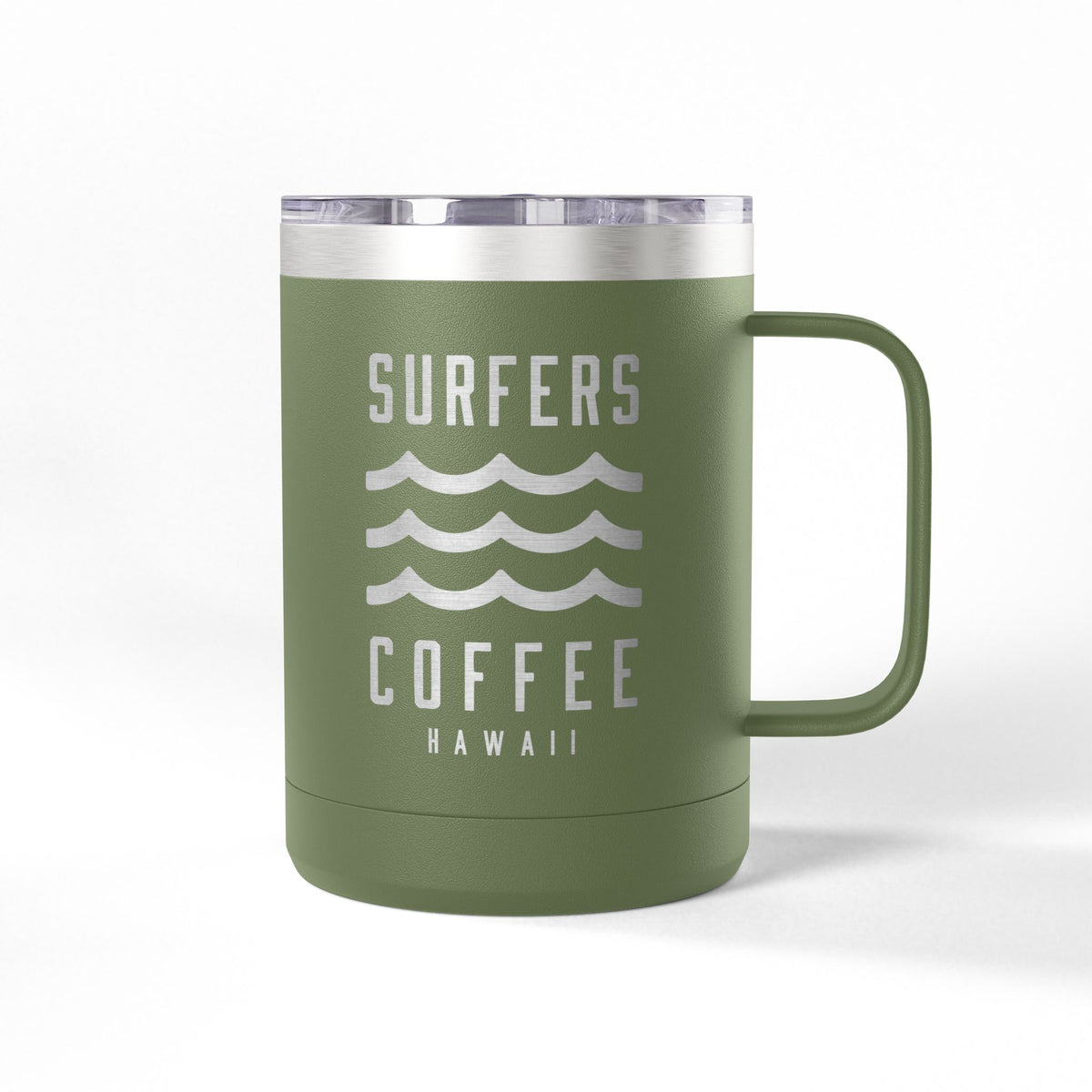Surfers Coffee Tumbler 15oz — Hawaiian Wave Insulated Travel Mug