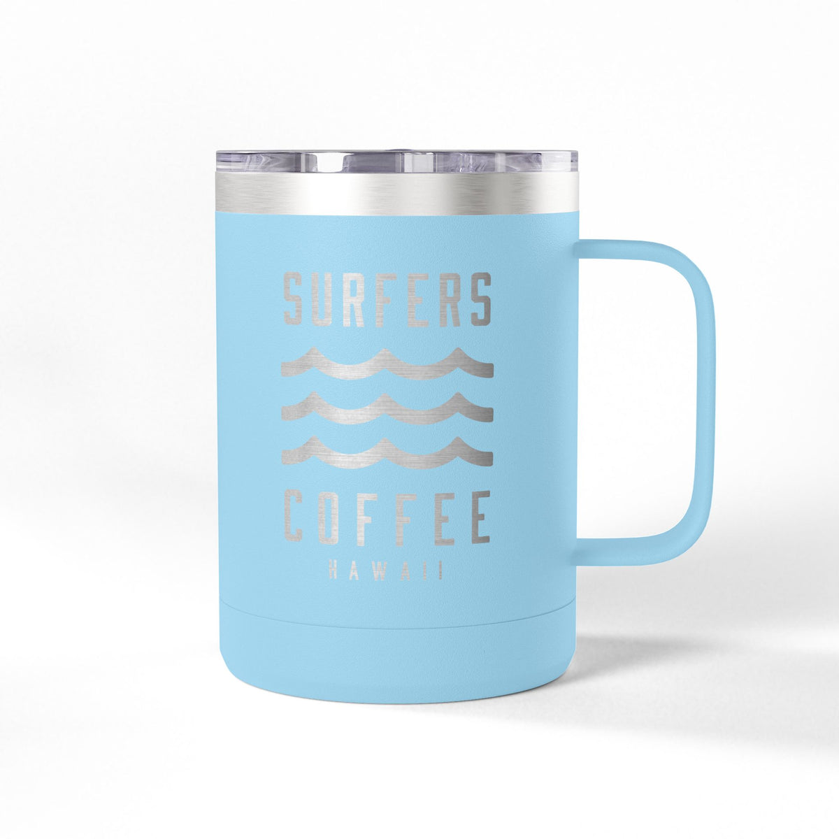 Surfers Coffee Tumbler 15oz — Hawaiian Wave Insulated Travel Mug