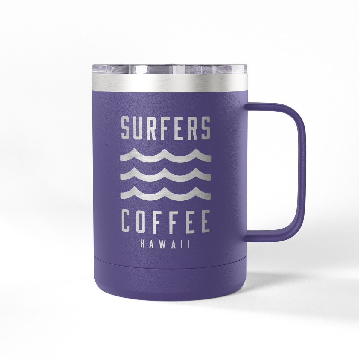Surfers Coffee Tumbler 15oz — Hawaiian Wave Insulated Travel Mug
