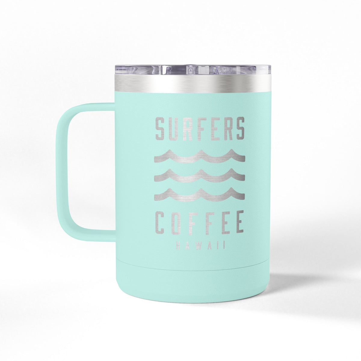 Surfers Coffee Tumbler 15oz — Hawaiian Wave Insulated Travel Mug