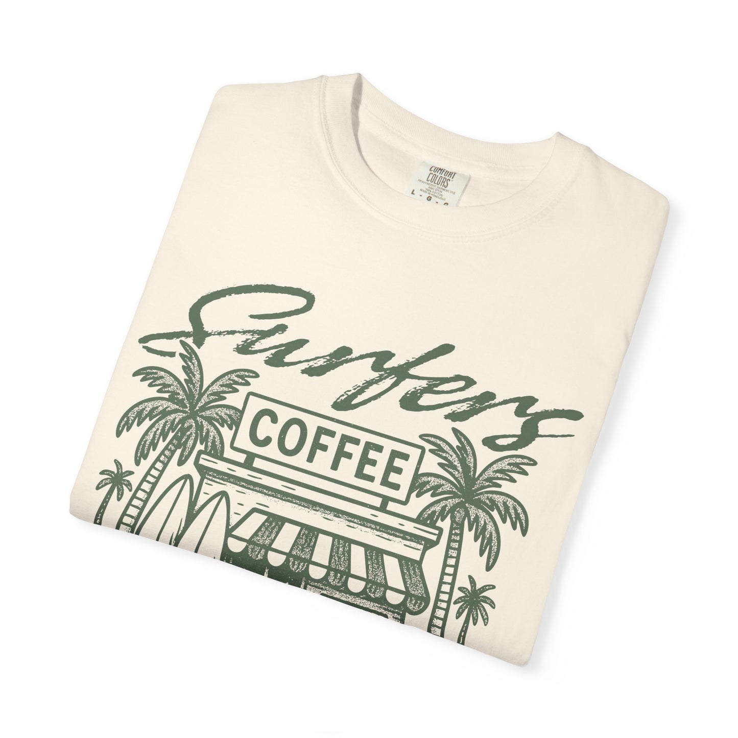Surfers Coffee T-Shirt — Coffee Shop Hawaii Graphic Tee