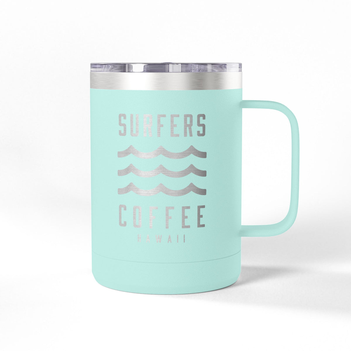 Surfers Coffee Tumbler 15oz — Hawaiian Wave Insulated Travel Mug
